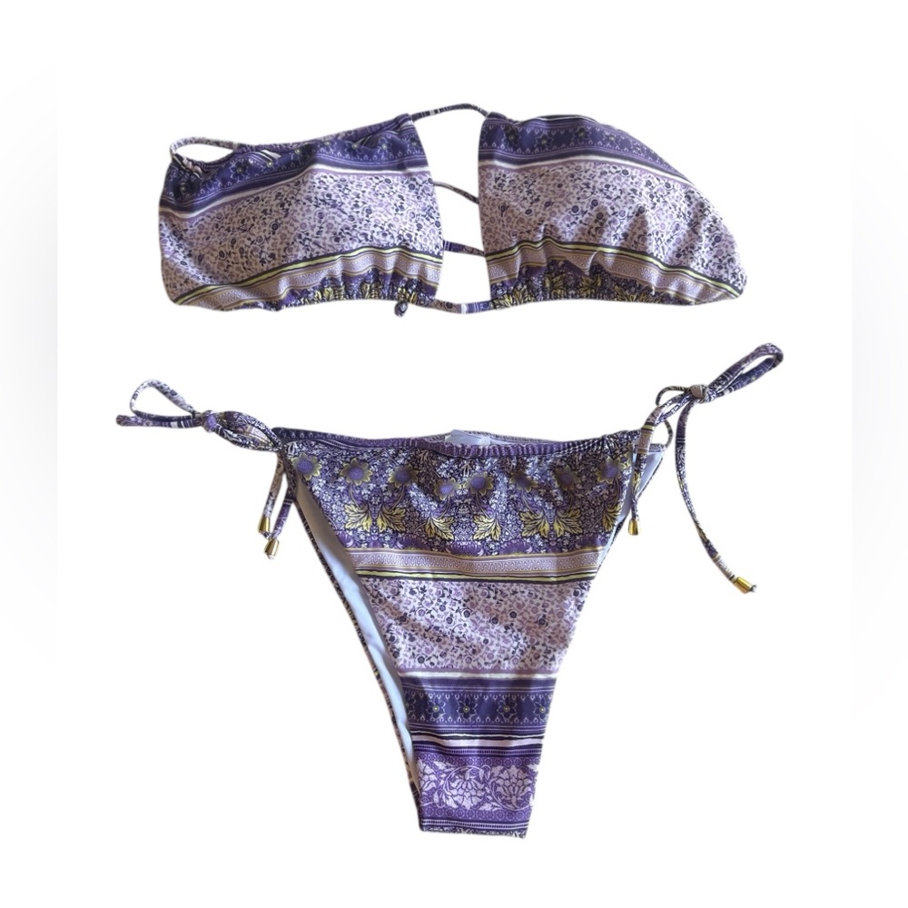 Phax L purple and white bikini